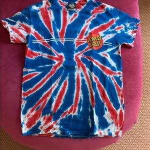 santa cruz boardwalk tie dye t shirt